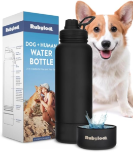 dog and human water bottle